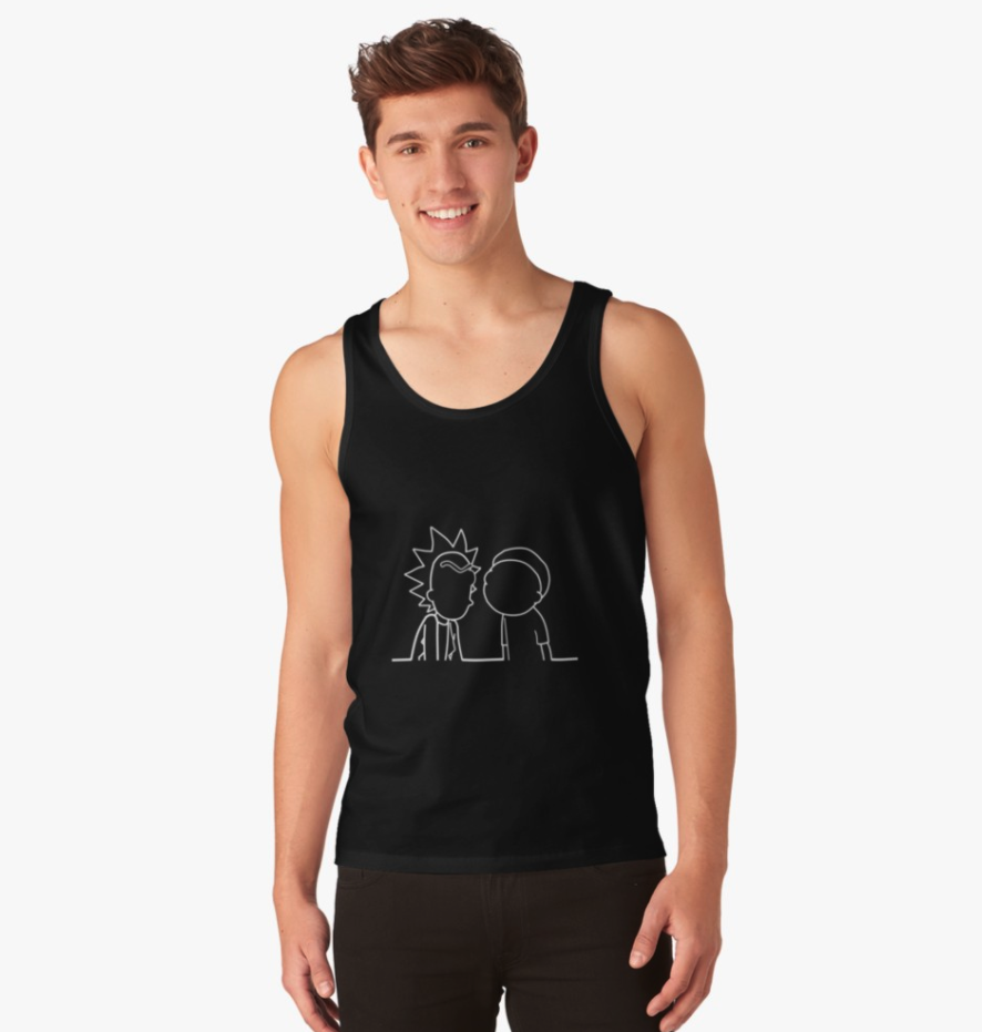 Space Administration Print A-shirt Tanks, Men's Singlet